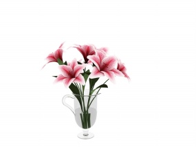 粉色百合3D模型设计